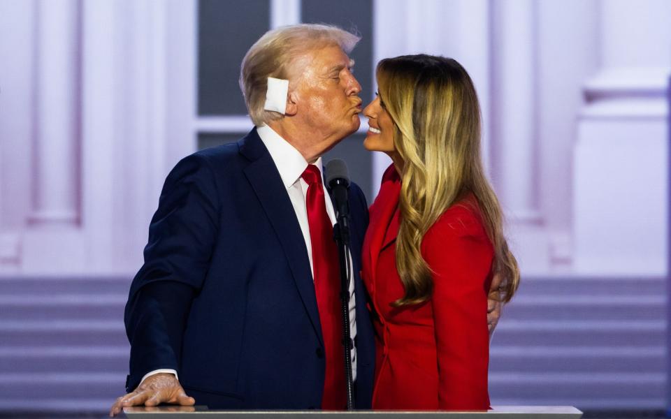Republican presidential nominee and former President Donald Trump and former First Lady Melania Trump