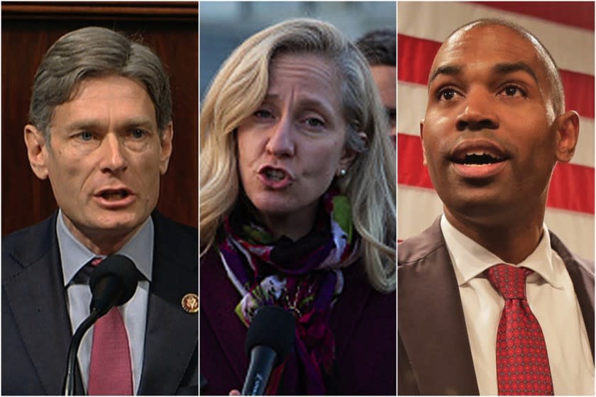 From L-R, Tom Malinowski (D-N.J), RAbigail Spanberger (D-VA), and Antonio Delgado, (D-N.Y.)