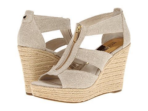 <strong>Sizes</strong>: 7 - 11<br /><a href="https://www.zappos.com/p/michael-michael-kors-damita-wedge-natural-hemp/product/7954052/color/28674" target="_blank" rel="noopener noreferrer">Shop them here.</a>