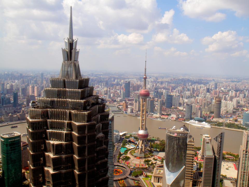 The top of Jin Mao Tower