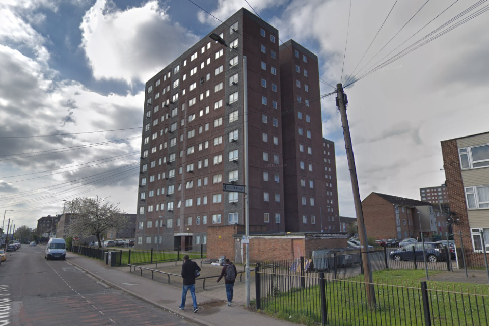 Police were called to Earlsdown House, in Barking (Google Images)