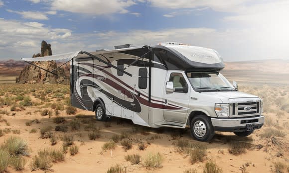 A Winnebago recreational vehicle.