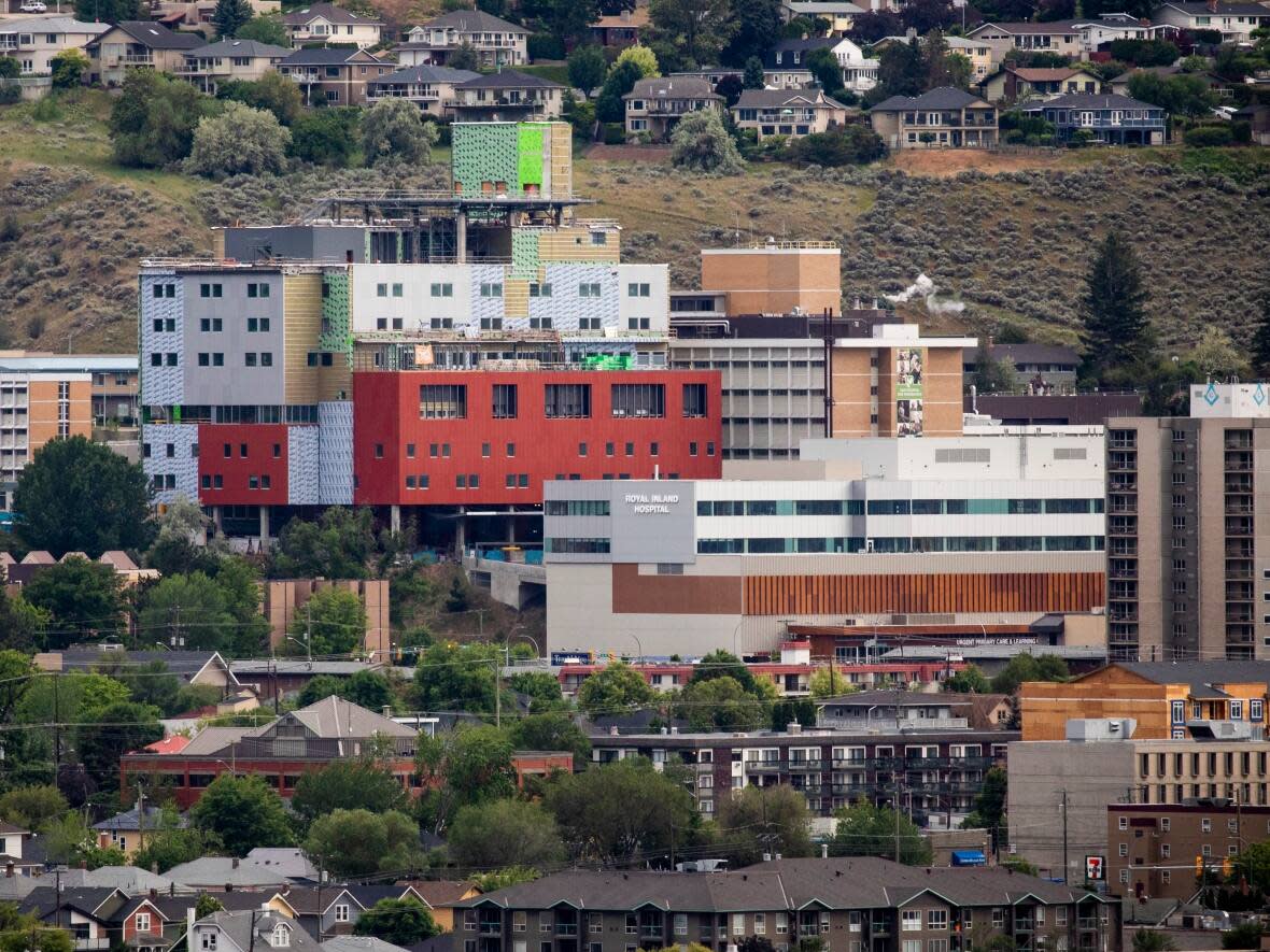 Four patients were moved from Royal Inland Hospital this weekend because of a staff shortage. The hospital's pediatric and obstetric units were temporarily closed.  (Ben Nelms/CBC - image credit)