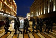 Navalny supporters hold a rally in Moscow