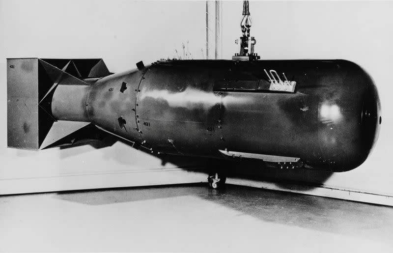 FILE PHOTO: An atomic bomb of the "Little Boy" type, the kind which detonated over Hiroshima