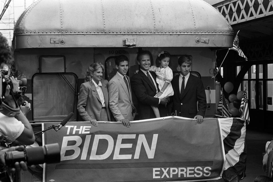La campaña presidencial de Biden en 1987 concluyó cuando se descubrió que había exagerado sus logros académicos y plagiado parte de un discurso. (Keith Meyers/The New York Times)
