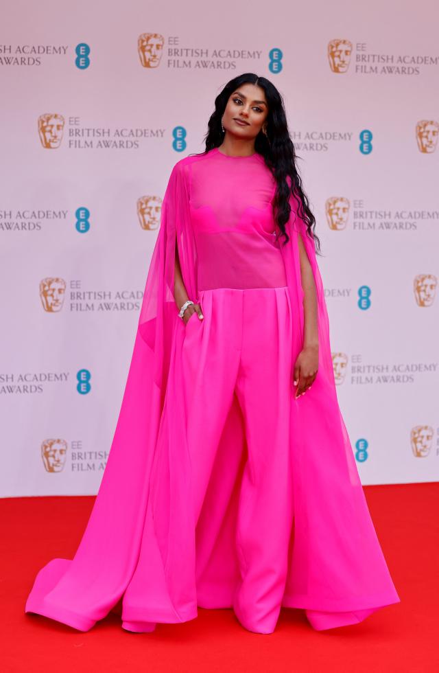 BAFTAS 2022: Simone Ashley stuns in vibrant pink look