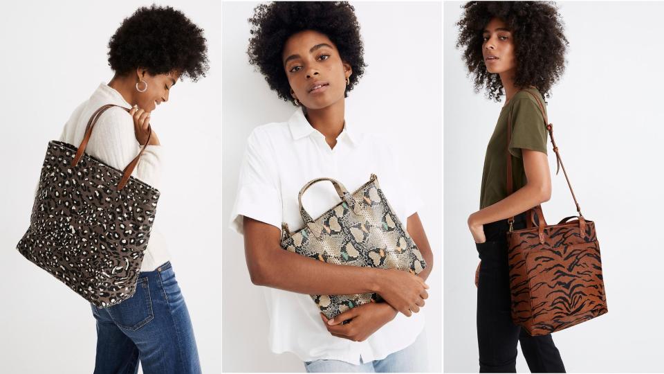 These animal-print totes are so in style, and they're on sale now.