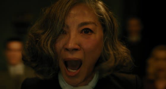 Michelle Yeoh as Mrs. Reynolds in <em>A Haunting in Venice</em><span class="copyright">20th Century Studios</span>