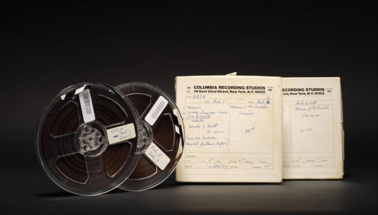  A picture of two audio tapes from 1977. 