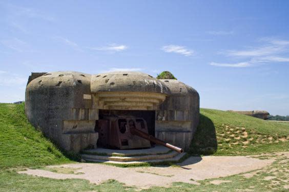 The German battery sits high between Gold and Omaha beaches (A Solter Normandy Tourism)
