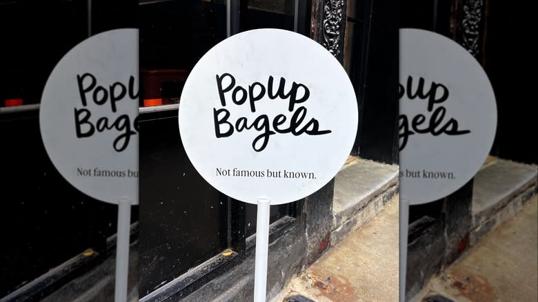 PopUp Bagels sign