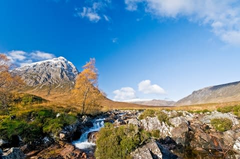 Glen Coe is gilded with extra-special luminous beauty in the shoulder season - Credit: Getty