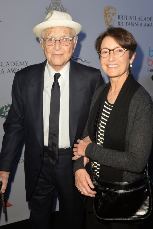 Norman Lear and Ellen Lear attend 2019 British Academy Britannia Awards presented by American Airlines and Jaguar Land Rover at The Beverly Hilton Hotel on Oct. 25, 2019.<p>Jerod Harris/Getty Images</p>