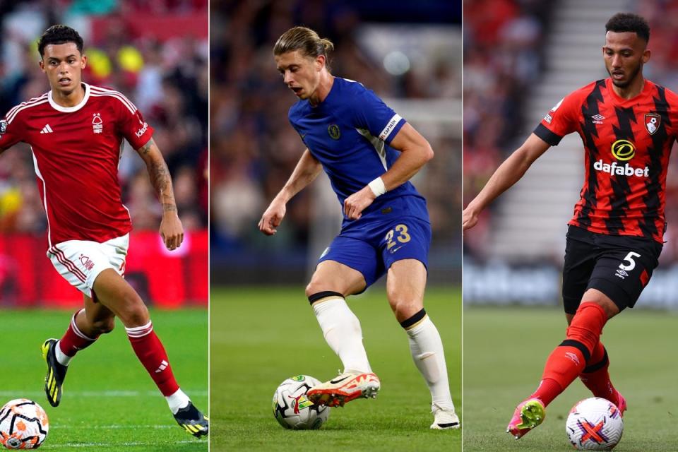 Brennan Johnson, Conor Gallagher and Lloyd Kelly are all in Tottenham’s transfer sights (PA/Getty Images)