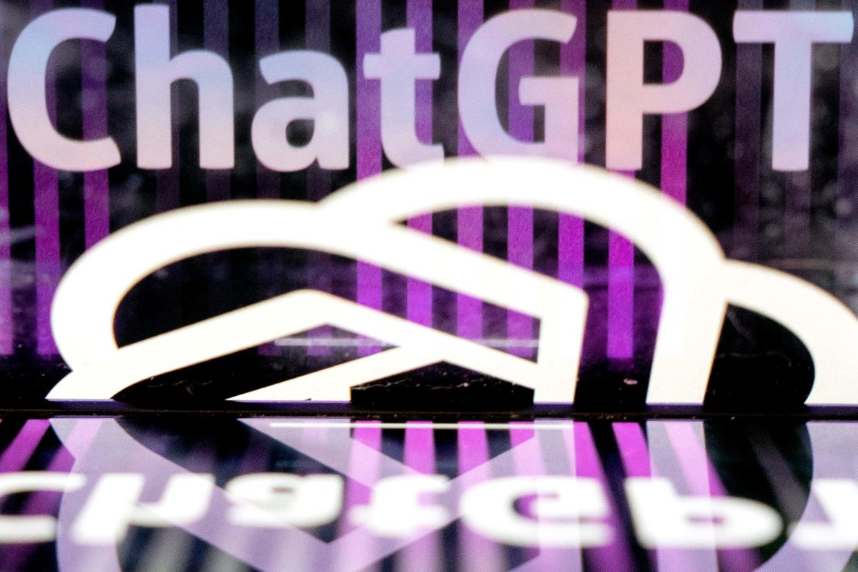 The ChatGPT logo at an office in Washington, DC.