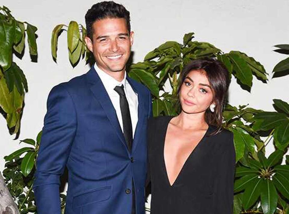 Sarah Hyland, Wells Adams, Pre-2019 Golden Globes Party, W Magazine