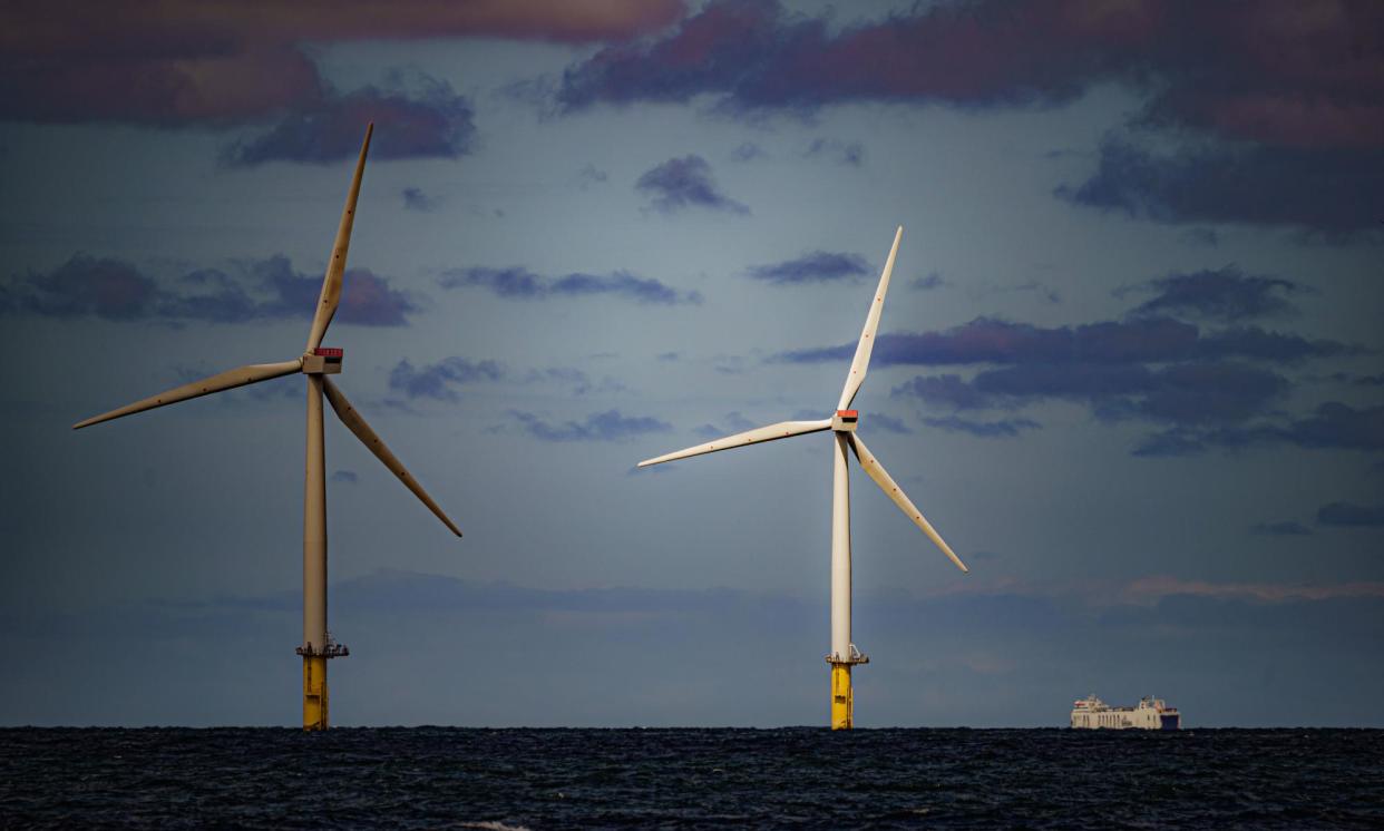 <span>Green-tinged measures in the budget included more money for offshore wind developers, to encourage them to bid to build new projects.</span><span>Photograph: Ben Birchall/PA</span>