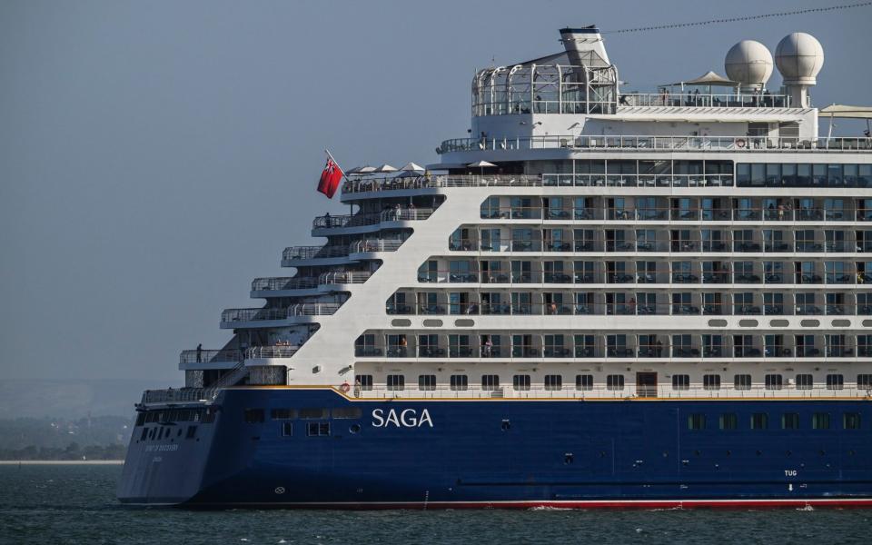 The Spirit of Discovery cruise ship in the Tagus River in the Iberian Peninsula last year