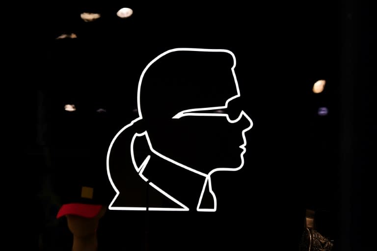 L'enseigne du concept store Karl Lagerfeld à Berlin, le 20 février 2019 (John MACDOUGALL)