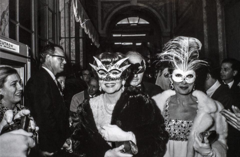 Claudette Colbert at Truman Capote's Black and White Ball.