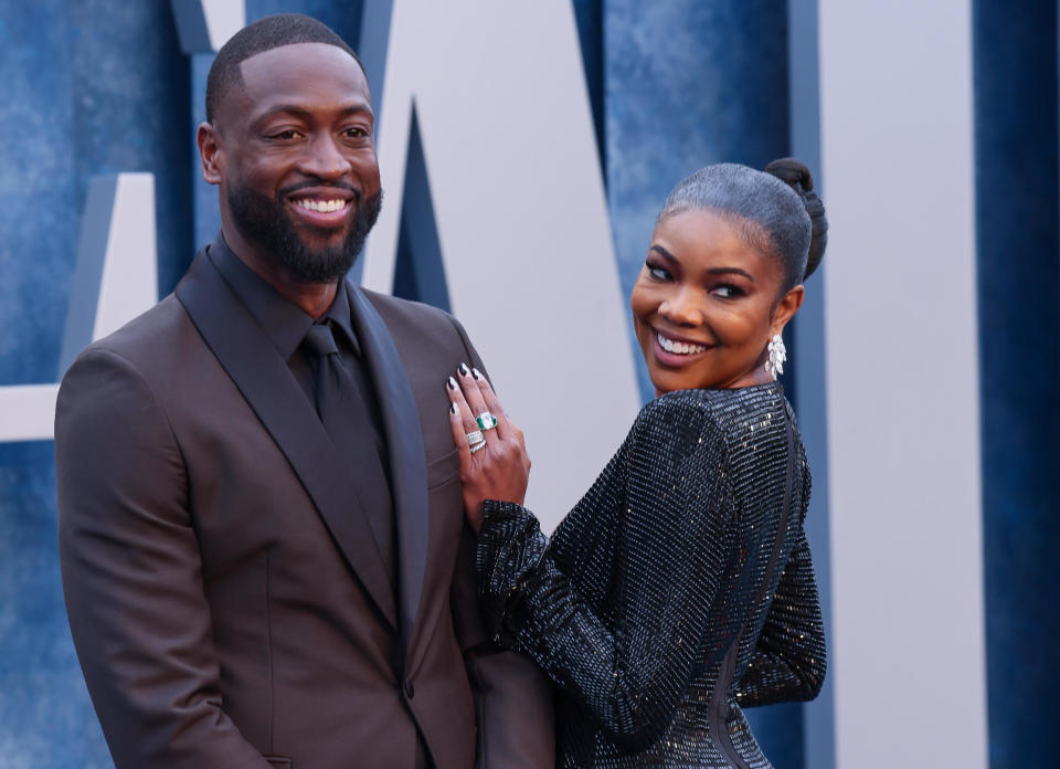 Dwyane Wade and Gabrielle Union attend the 2023 Vanity Fair Oscar Party on March 12, 2023 in Beverly Hills, California. / Credit: Jemal Countess/GA/The Hollywood Reporter via Getty Images