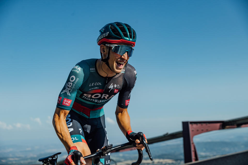 Riders ascending the final kilometres of the Puy de Dôme on stage 9 of the 2023 Tour de France