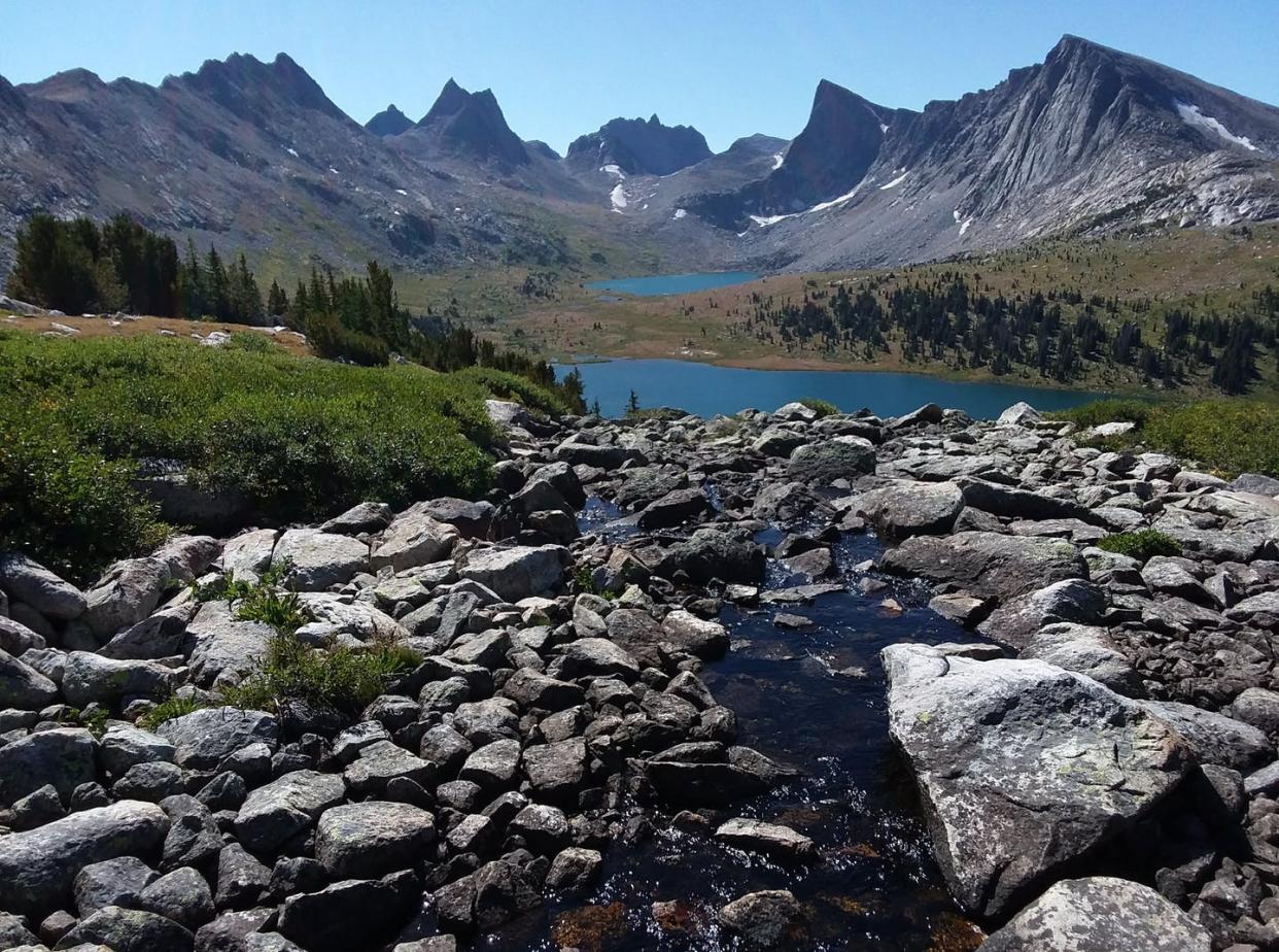 <span class="caption">Snow melts near the Continental Divide in the Bridger Wilderness Area in Wyoming, part of the Greater Yellowstone Area.</span> <span class="attribution"><span class="source">Bryan Shuman/University of Wyoming</span>, <a class="link " href="http://creativecommons.org/licenses/by-nd/4.0/" rel="nofollow noopener" target="_blank" data-ylk="slk:CC BY-ND;elm:context_link;itc:0;sec:content-canvas">CC BY-ND</a></span>