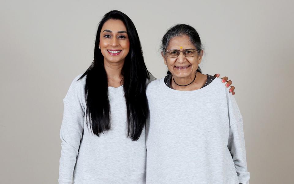 Lavina with her mother-in-law, Nisha, who is a fitness buddy in Lavina's online classes