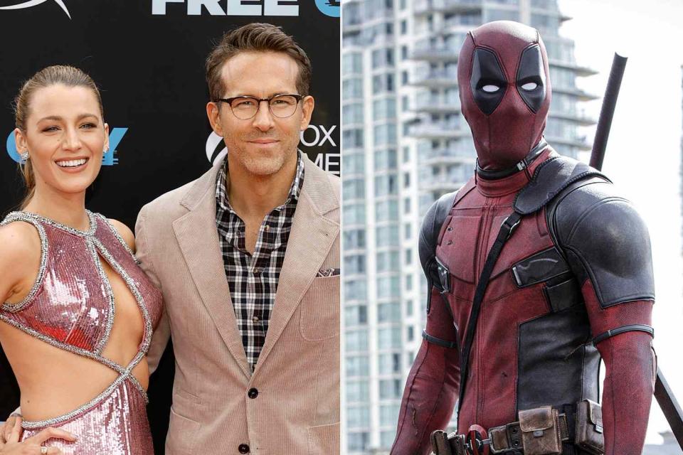 <p>Jamie McCarthy/Getty; Marvel Enterprises/20th Century Fox/Kobal/Shutterstock</p> (L-R) Blake Lively and Ryan Reynolds, Ryan Reynolds as Deadpool