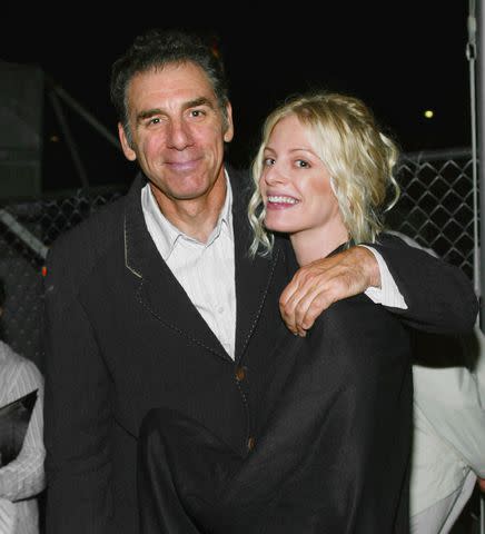 <p>Frederick M. Brown/Getty</p> Michael Richards and Beth Skipp attend the the Cavalia Show on May 14, 2004