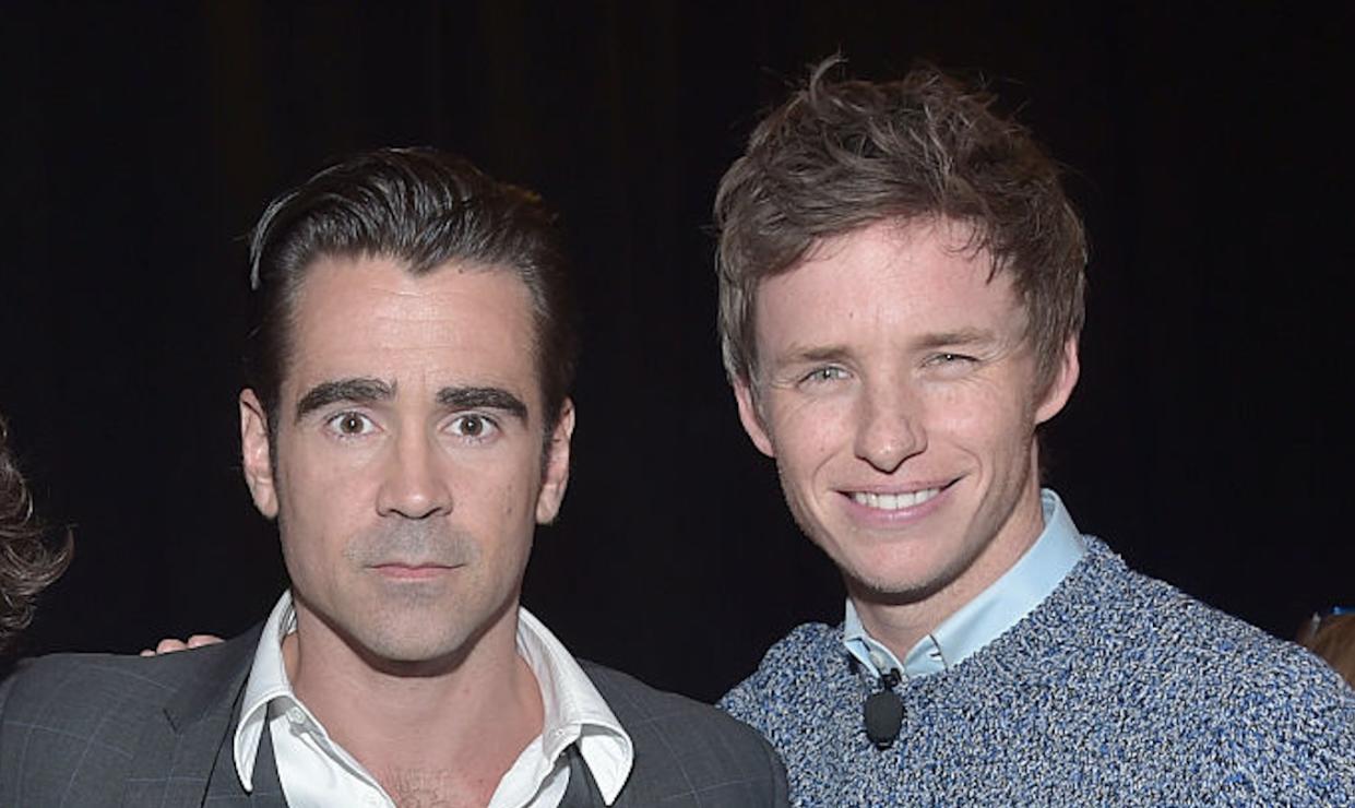 Colin Farrell gave Eddie Redmayne a back massage on “Fantastic Beasts” and this is a bromance we are all about