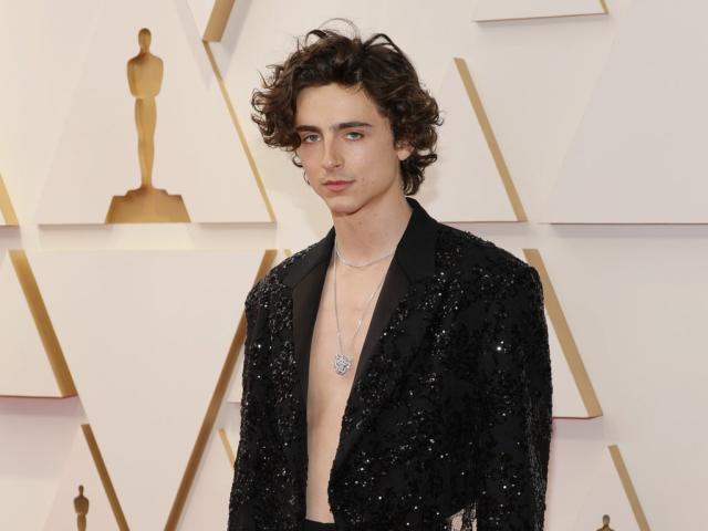 Oh My God, Timothée Chalamet Showed Up Shirtless to the Oscars - Fashionista