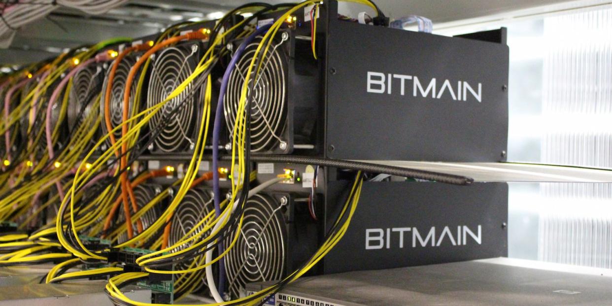 Bitcoin mining computers are pictured in Bitmain's mining farm near Keflavik, Iceland, June 4, 2016. Picture taken June 4, 2016.