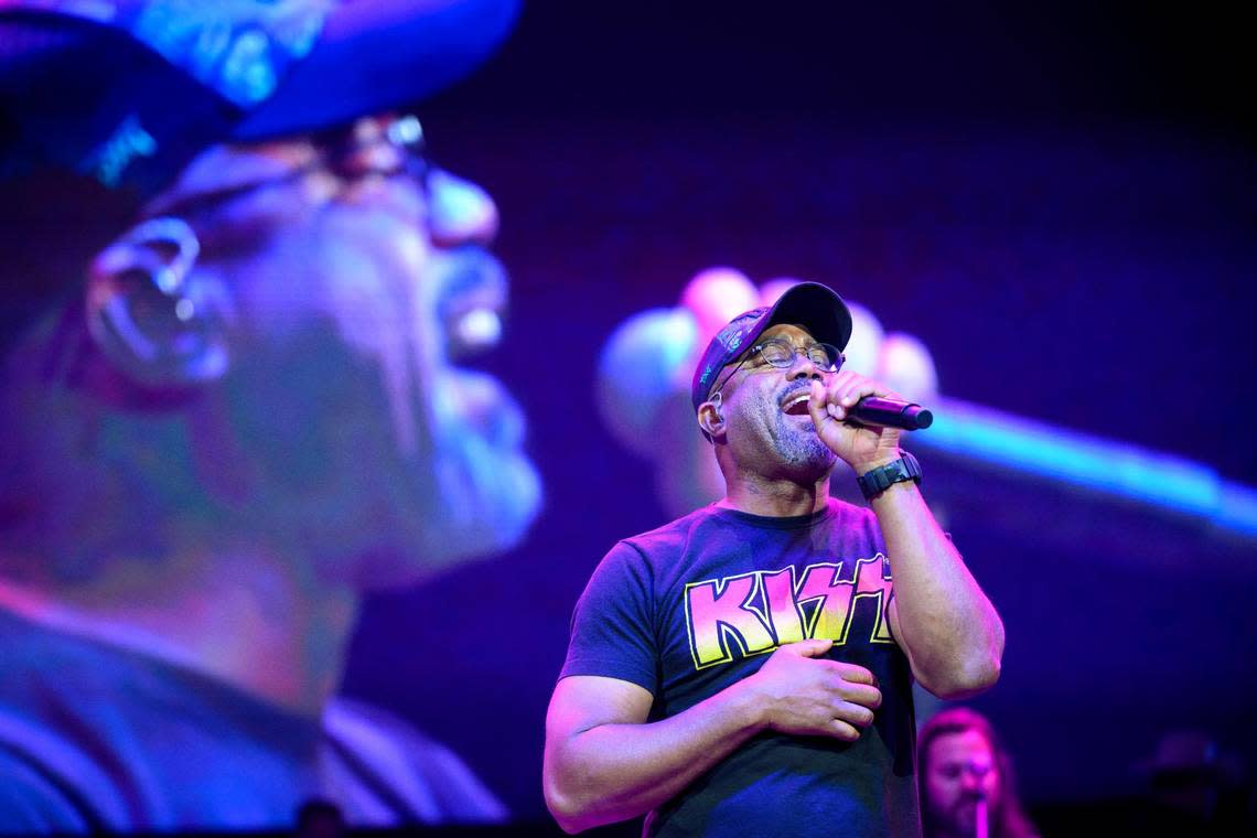 Darius Rucker, a country singer now and former frontman for Hootie & the Blowfish, gave the final performance of the Big Slick evening.