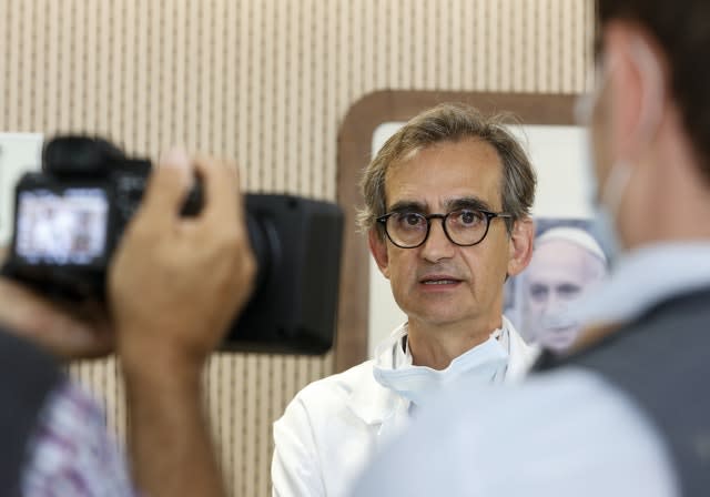 Carlo Efisio Marras, head of the Bambino Gesu’ (Baby Jesus) paediatric hospital neurosurgery department (Riccardo De Luca/AP)