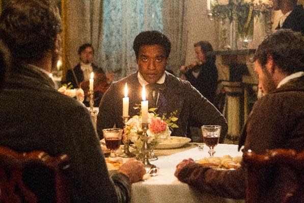 This film publicity image released by Fox Searchlight shows Chiwetel Ejiofor in a scene from "12 Years A Slave." (AP Photo/Fox Searchlight Films, Jaap Buitendijk)