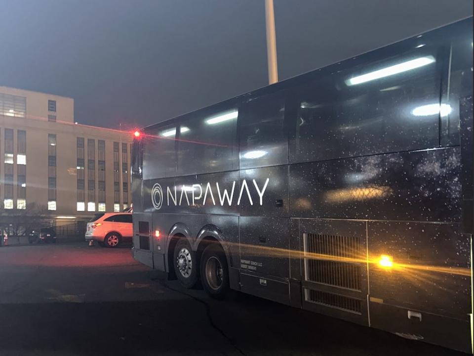 napaway bus at night