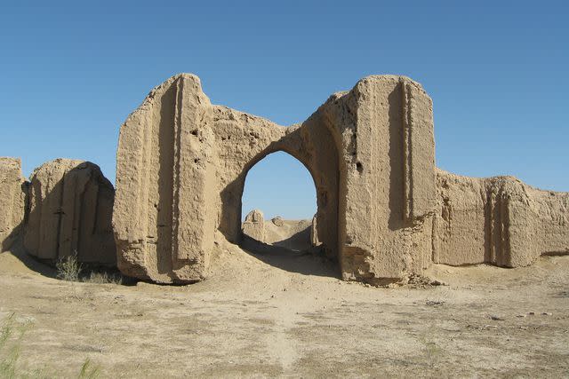 <p>Courtesy of Ancient Merv State Historical Cultural Reserve</p> Akja Gala Caravanserai at Silk Roads: Zarafshan-Karakum Corridor.