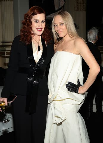 <p>Dimitrios Kambouris/Getty Images</p> Molly Ringwald and Chloe Sevigny