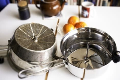 Wonderfully low-tech and useful food mill.