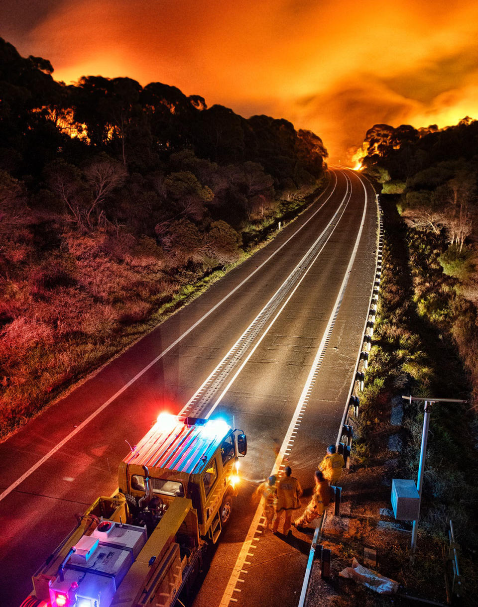 Bush fire at Peregian Springs on Monday night. Source: Jason Bull Creative