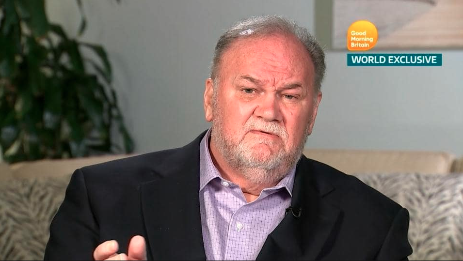 Thomas Markle is said to be ‘heartbroken’ over the prospect of never seeing his daughter again. Photo: Good Morning Britain