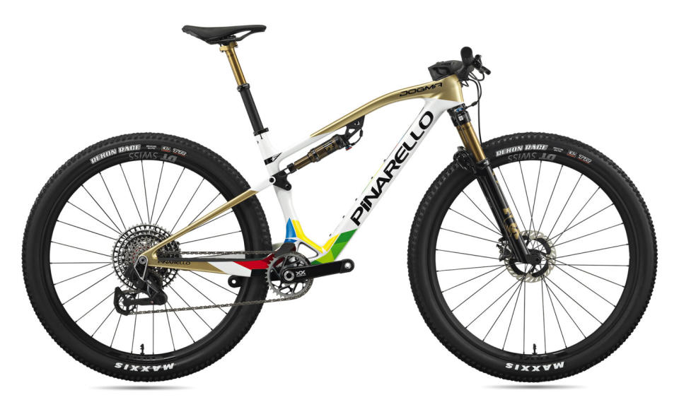 2024 Pinarello Dogma XC full-suspension cross-country mountain bike, Pidcock replica