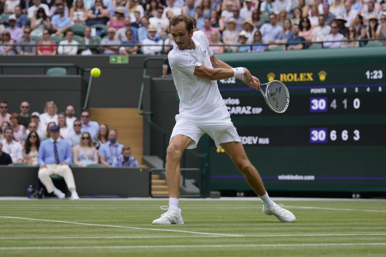 El moscovita Daniil Medvedev, exnúmero uno del mundo, podrá volver a competir este año en Wimbledon tras la prohibición que en 2022 le impuso el Grand Slam británico a los jugadores rusos y bielorrusos por la guerra en Ucrania