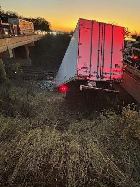 A tractor-trailer driver was pronounced dead after he lost control on a curve on I-81 SB near Exit 14 and fell down a steep embankment onto railroad tracks just after 6 p.m. Oct. 24, 2023.