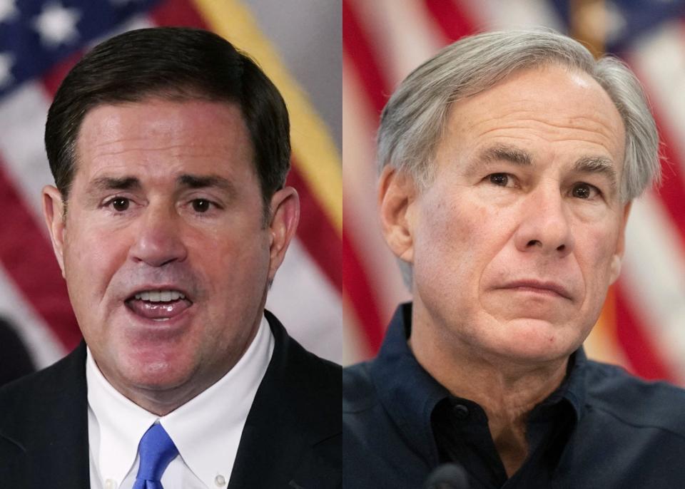 Arizona Gov. Doug Ducey and Texas Gov. Greg Abbott