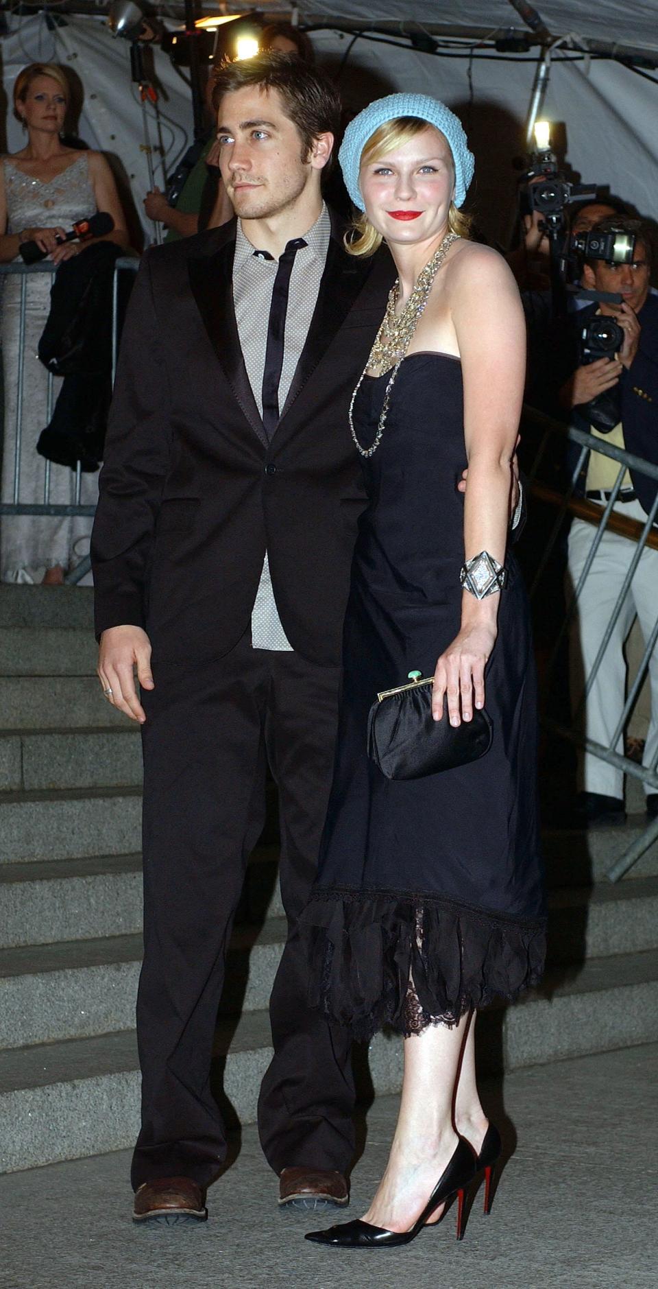 Kirsten Dunst with Jake Gyllenhaal for 2003 "Goddess: Costume Institute Benefit Gala."