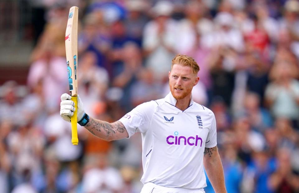 Ben Stokes hit his first century as England captain (Nick Potts/PA) (PA Wire)