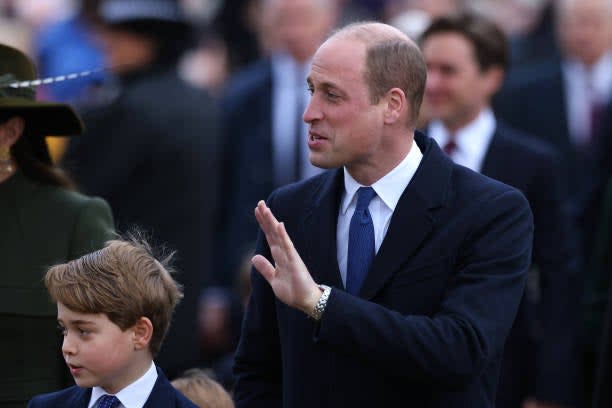 Prince William, Prince of Wales attends the Christmas Day service at St Mary Magdalene Church on 25 December 2022 in Sandringham, Norfolk (Getty Images)